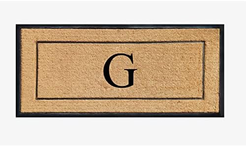 A1HC Natural Coir & Rubber Large Monogrammed Doormat, Thick Durable Entry Mats for Entrance Heavy... | Amazon (US)