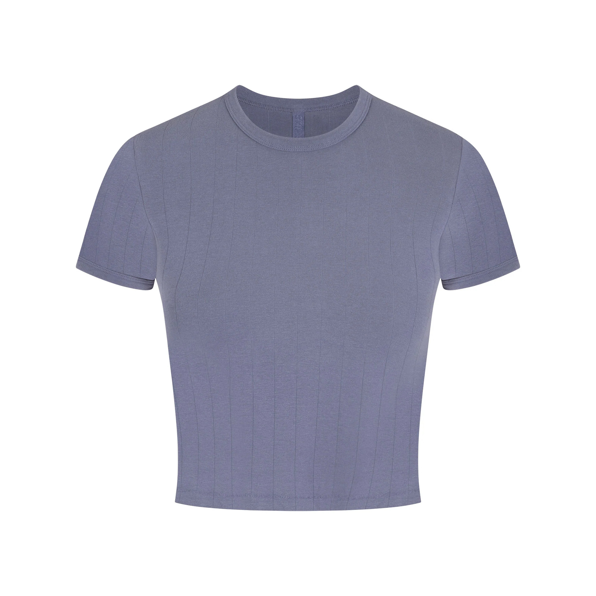 DROP NEEDLE POINTELLE BABY TEE | STEEL BLUE | SKIMS (US)