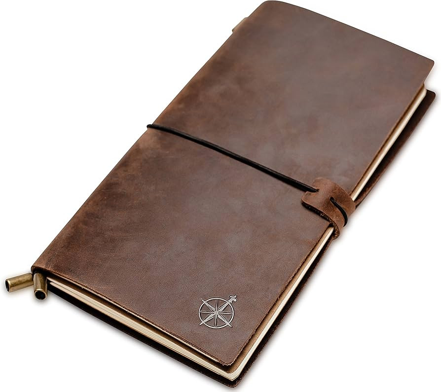Wanderings Standard Size Travelers Notebook/Handcrafted Genuine Leather Journal - 4.5"x8.5" / 11.... | Amazon (US)