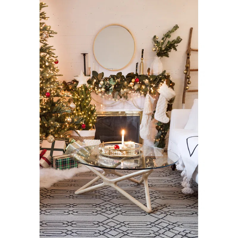 Pre-lit Aspen Green Fir Artificial Christmas Tree with Clear/White Lights | Wayfair North America