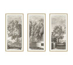 Etched Garden Triptych Framed Print | Pottery Barn (US)