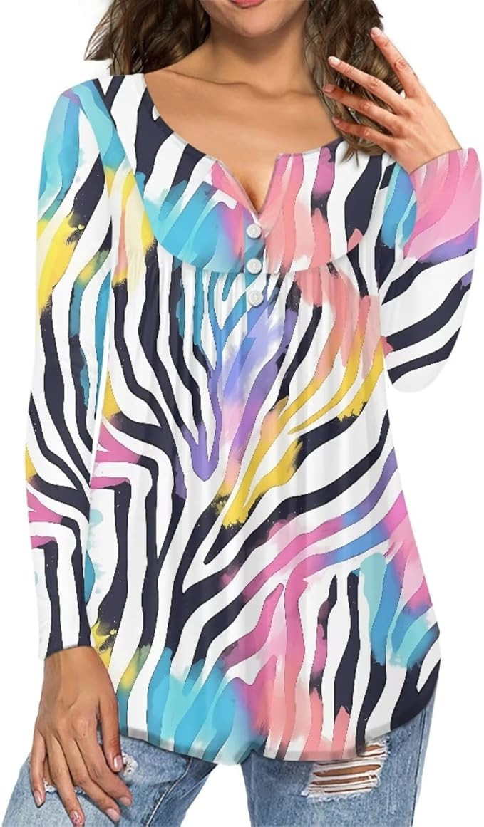 Womens Tunic Tops Long Sleeve Dressy Casual T-Shirts Soft Basic Tees Loose Fit Work Blouses for L... | Amazon (US)