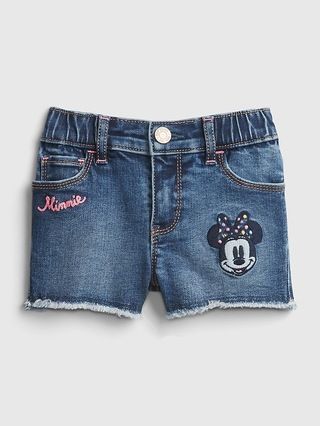babyGap | Disney Minnie Mouse Denim Shorts with Washwell™ | Gap (US)