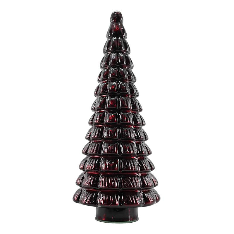 Glass Burgundy Tree, 18" | At Home