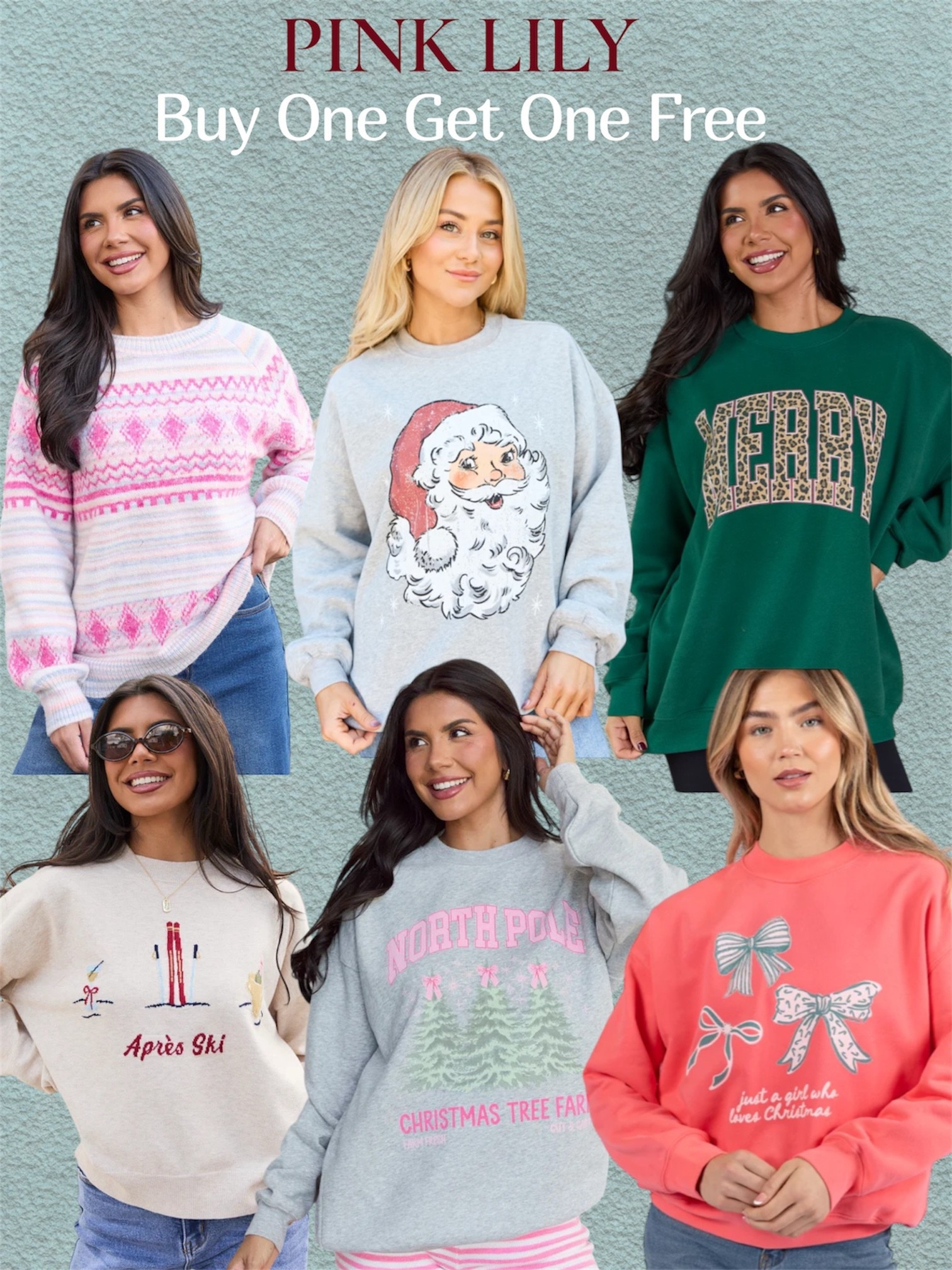Adorable holiday sweaters and sweatshirts from Pink Lily are now BOGO free with code: BOGOFREE



Christmas sweaters, Christmas sweatshirts, Holiday sweatshirts, cozy slippers, cozy gifts #LTKSaleAlert 

#LTKHoliday #LTKCyberWeek #LTKGiftGuide

#LTKSeasonal #LTKSaleAlert #LTKU