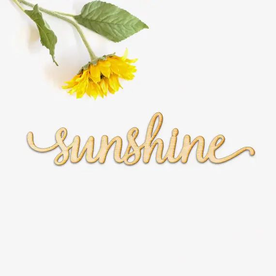 Sunshine Script Word Wood Sign - Wood Sign Art, Wood Sunshine, Sunshine Sign, Laser Cut Wood Sign, C | Etsy (US)