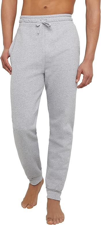Hanes Men's Ecosmart Jogger Sweatpants, Men's Midweight Fleece Lounge Pants, 30.5 | Amazon (US)