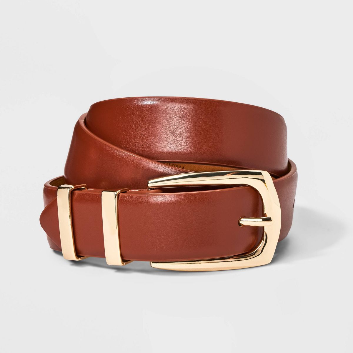 Women's Double Buckle Belt - A New Day™ Cognac | Target