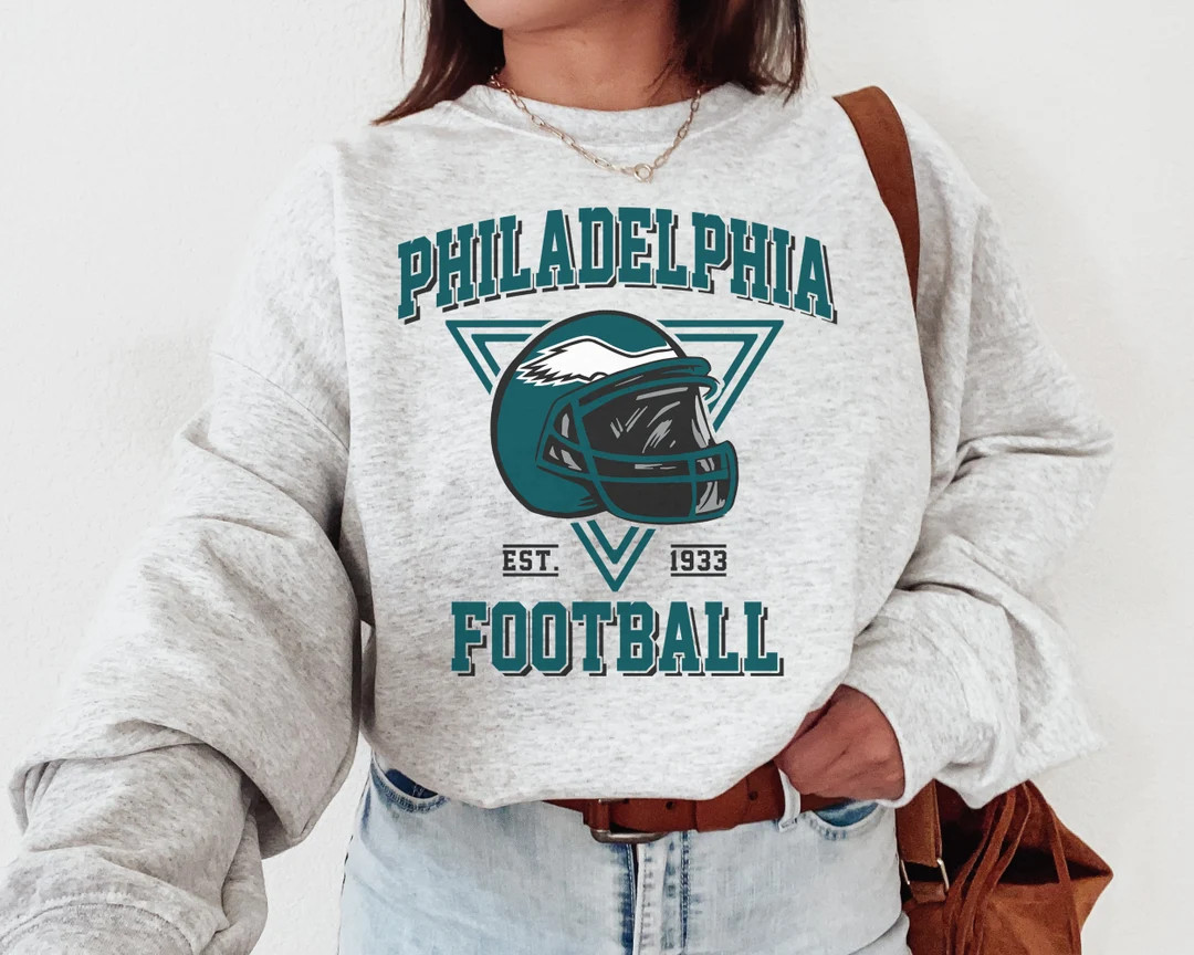 Eagle Sweatshirt Vintage Philadelphia Eagle Crewneck - Etsy | Etsy (US)