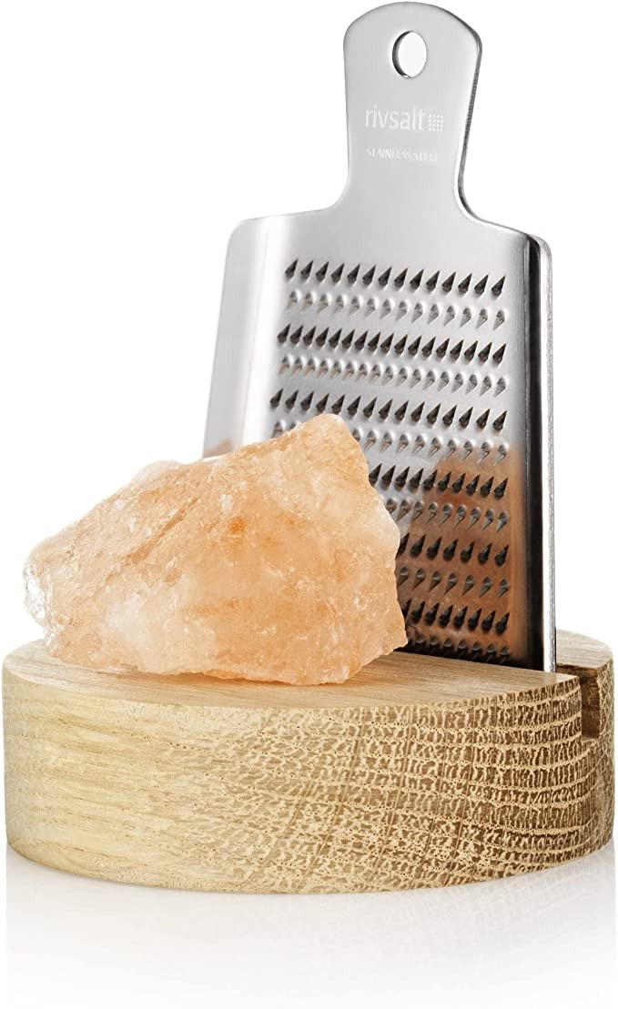 RIVSALT Himalayan Rock Salt and Grater, Natural Pink Salt | Amazon (US)