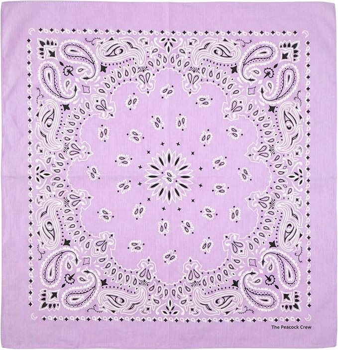 Premium Soft Cotton Designer Bandana for Men and Women 22x22 in | Amazon (US)