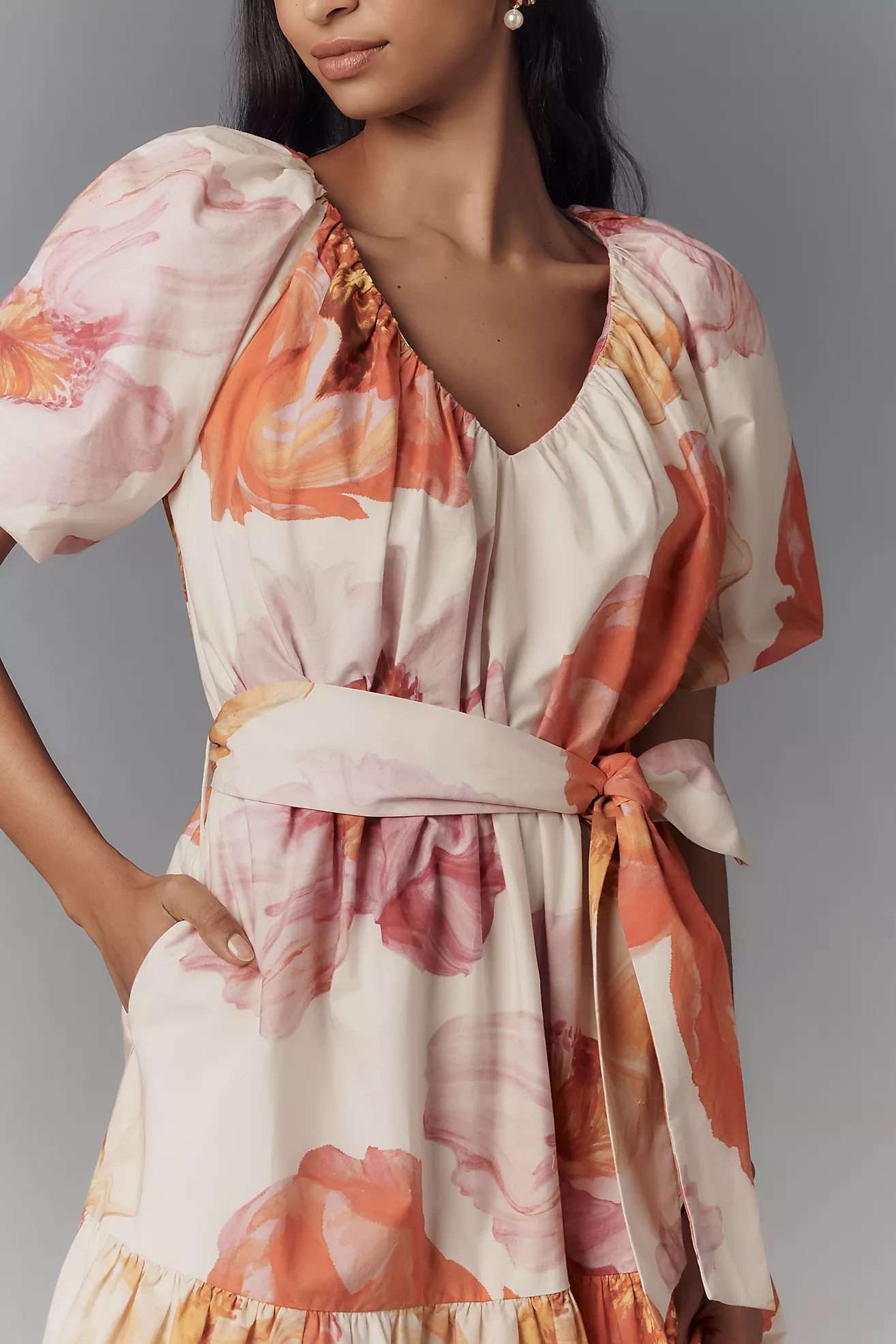 By Anthropologie Short-Sleeve Midi Tent Dress | Anthropologie (US)