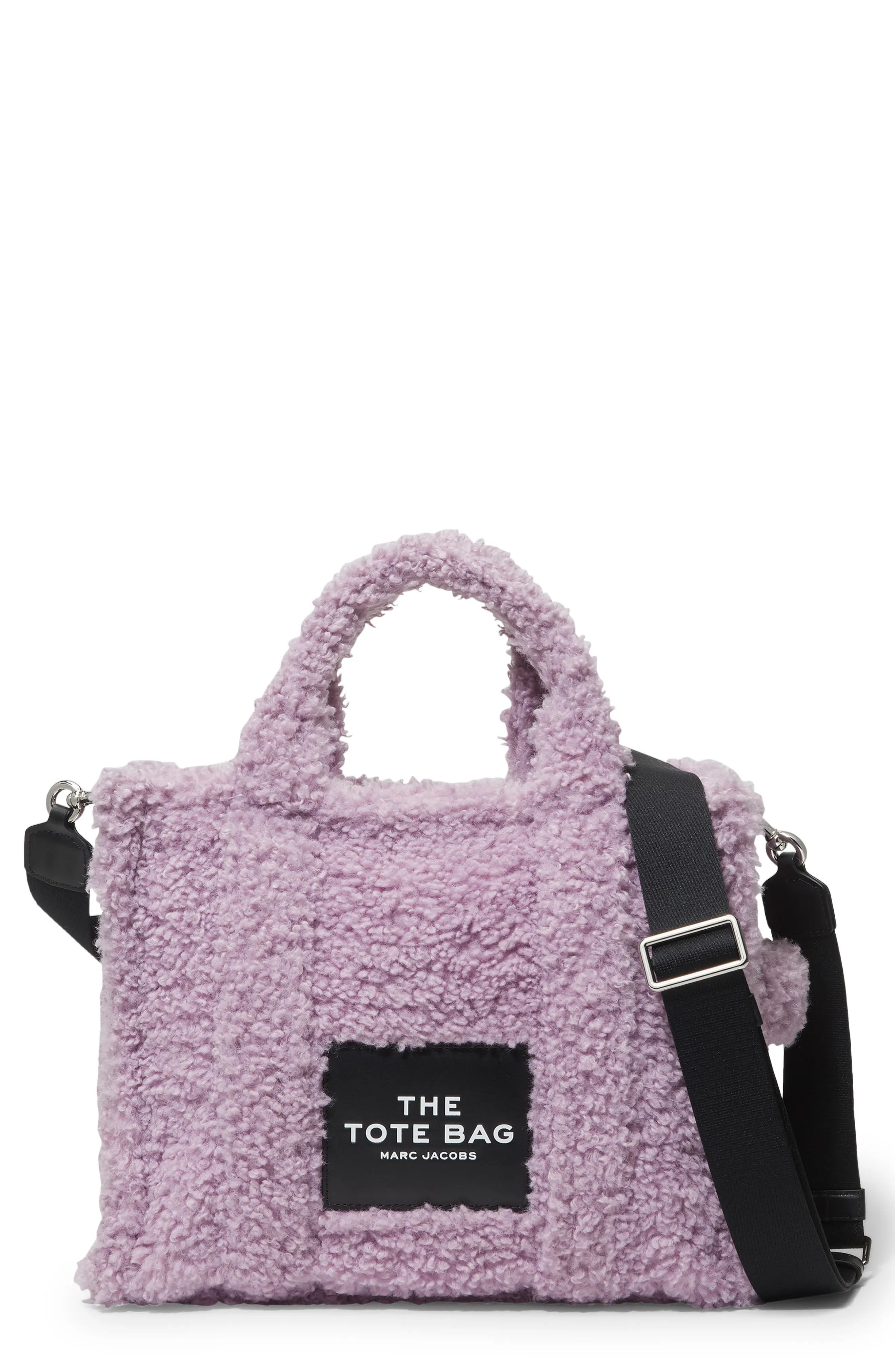 Marc Jacobs Small Faux Shearling Traveler Tote Bag - Purple | Nordstrom