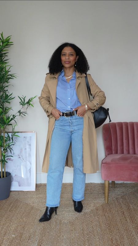 Blue shirt, jeans and trench coat outfit

Petite style  

#LTKover40 #LTKSeasonal #LTKeurope