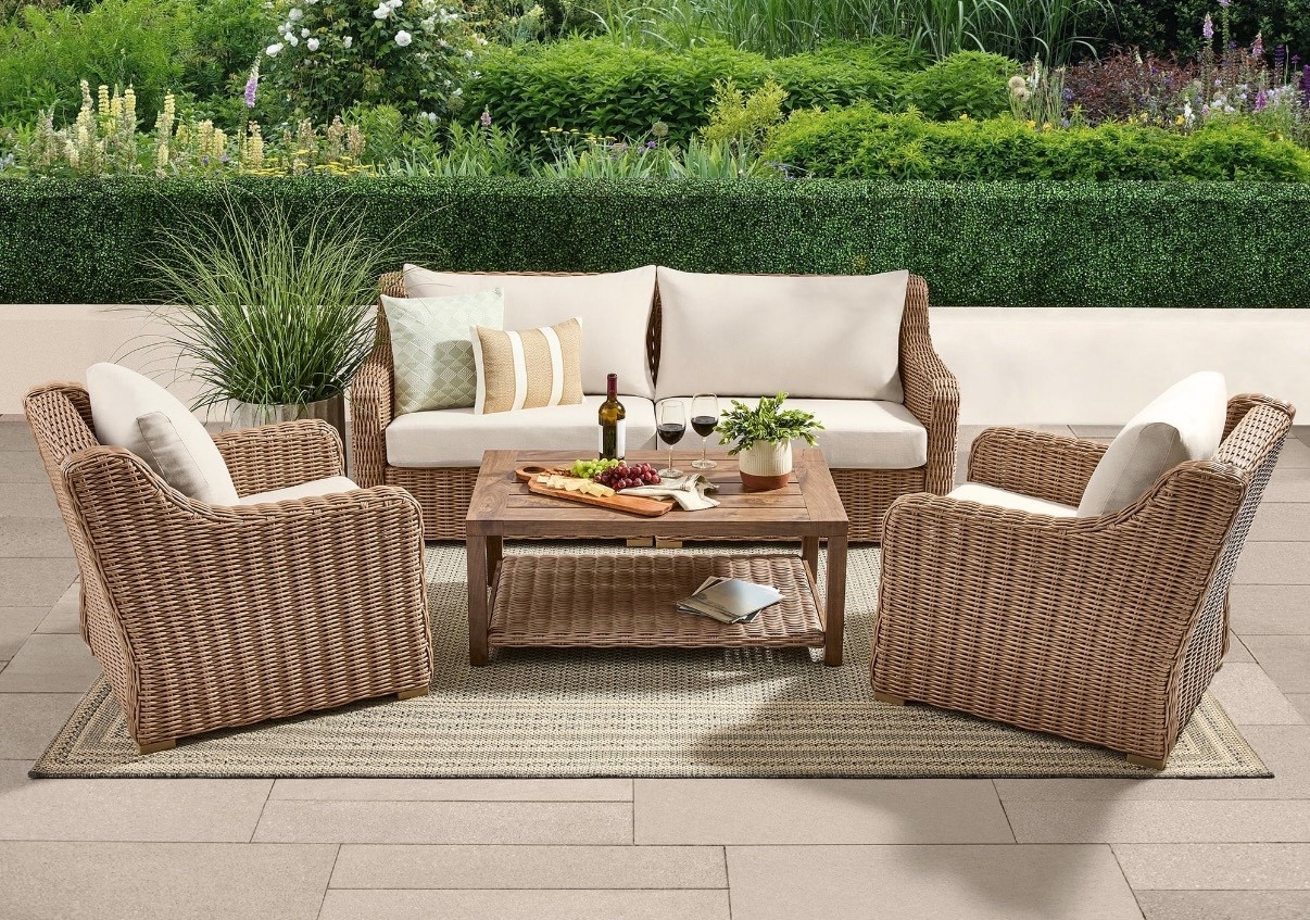 Gorgeous wicker patio set from Walmart 

Looks like Pottery Barn 

#LTKSeasonal #LTKHome