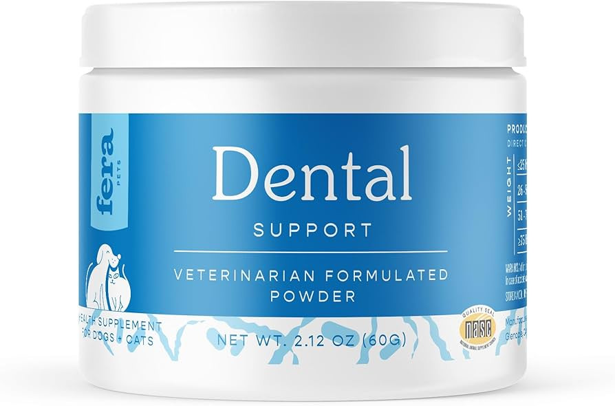 Fera Pet Organics Dental Support Powder for Dogs & Cats, Pet Breath Freshener, 60 Scoops, Vet Cre... | Amazon (US)