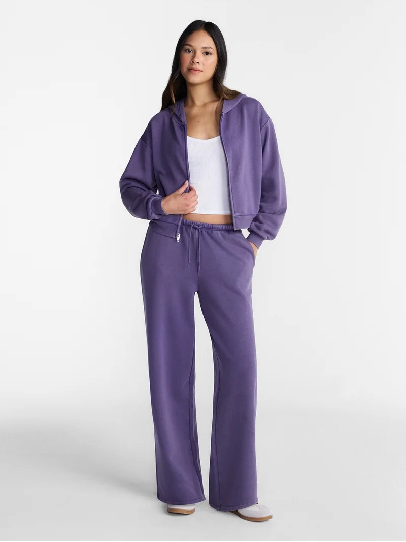 No Boundaries Mini Waist Fleece Pants, 30'' Inseam, Women\u2019s XXS-XXL | Walmart (US)