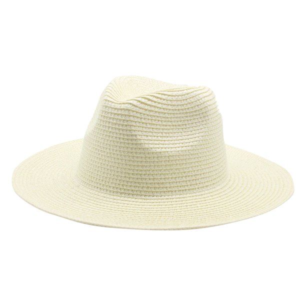 STEADY Wide Brim-Straw Panama Hat, Beach Sun Hat, Men And Women Ccouple Hats, Belt Buckle Fedora ... | Walmart (US)