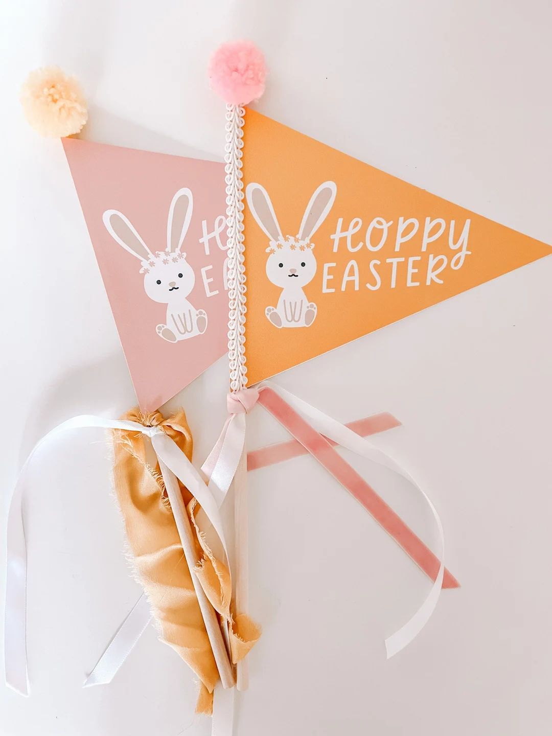 Easter Pennant Flag, Printable Easter Flag, Easter Basket Pennant Flag, Hoppy Easter Paper Pennan... | Etsy (US)