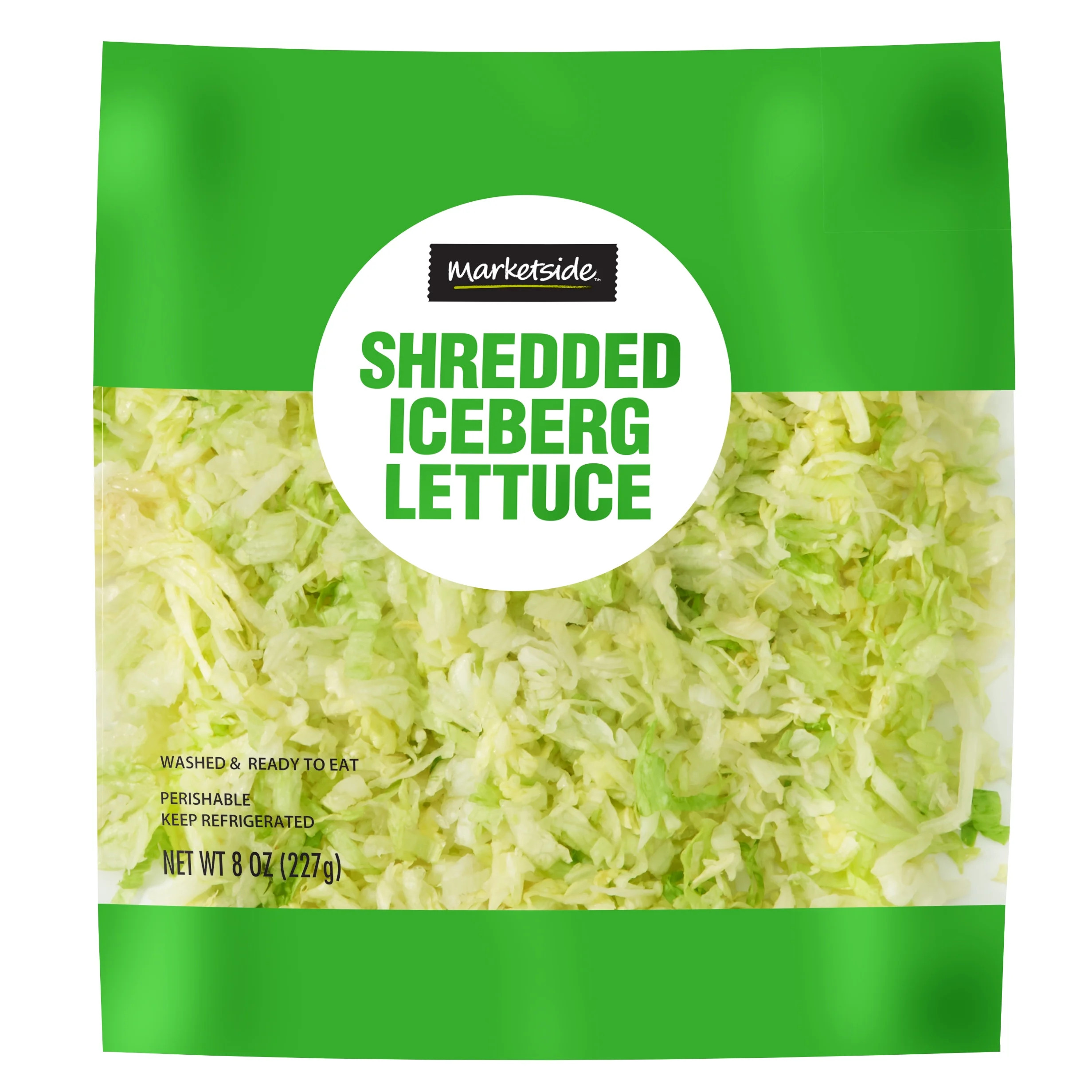 Marketside Fresh Shredded Iceberg Lettuce, 8 oz Bag, Fresh | Walmart (US)