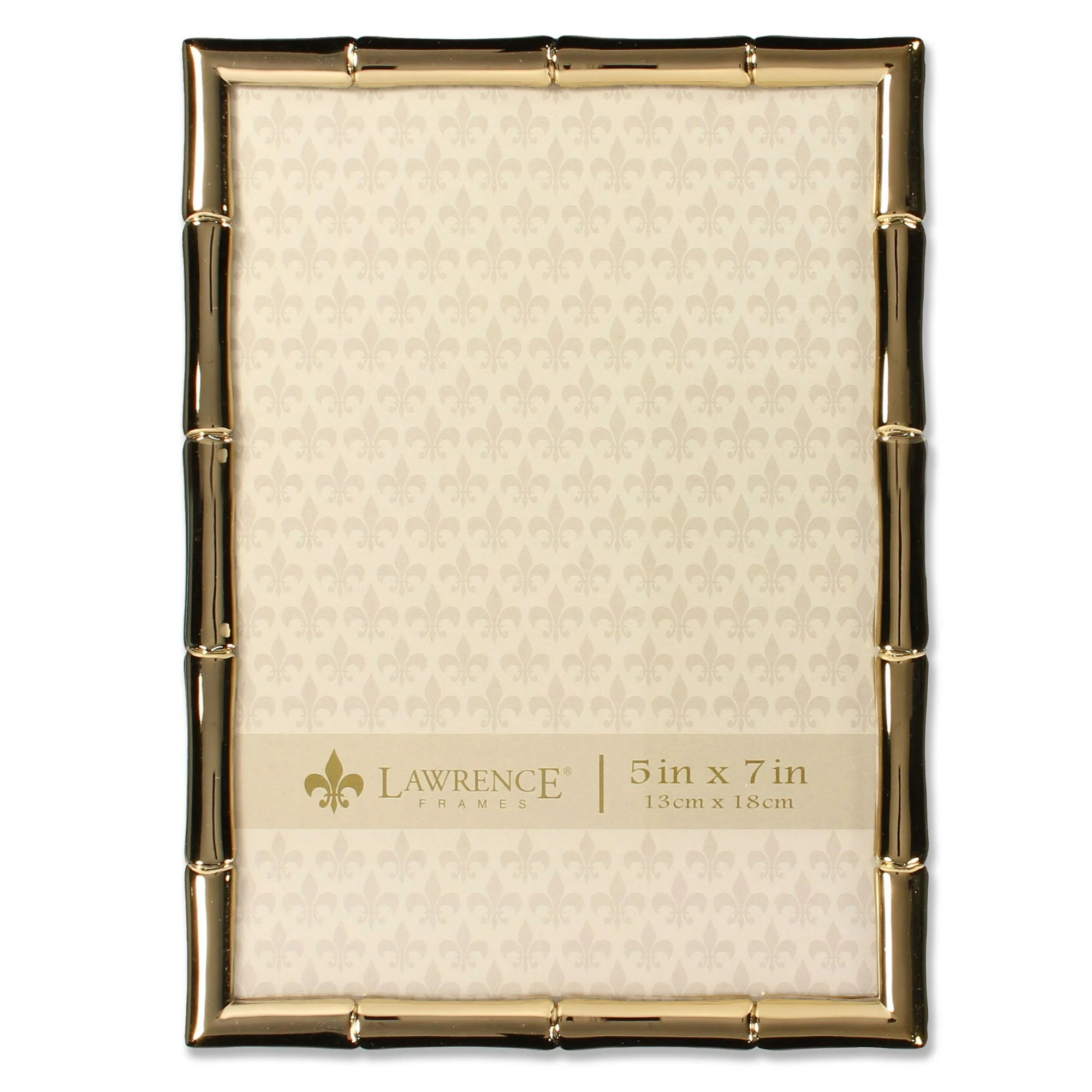 5x7 Gold Metal Picture Frame with Bamboo Design | Walmart (US)