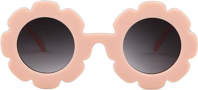 Sunglasses for Kids Round Flower Cute Glasses UV 400 Protection Children Girl Boy Gifts | Amazon (US)