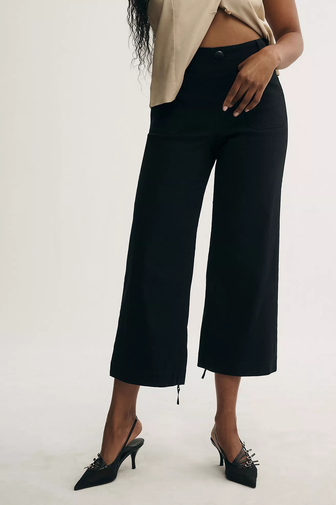 The Colette Cropped Wide-Leg Pants by Maeve: Magic Fabric Edition | Anthropologie (US)