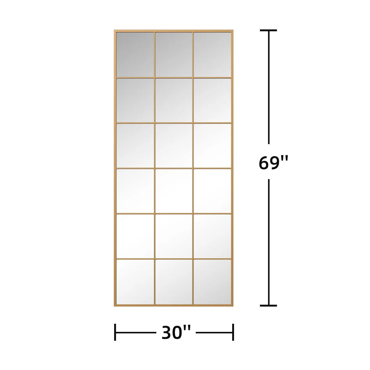 Kelly Clarkson Home Attering Industrial Full Length Metal Window Mirror & Reviews | Wayfair | Wayfair North America