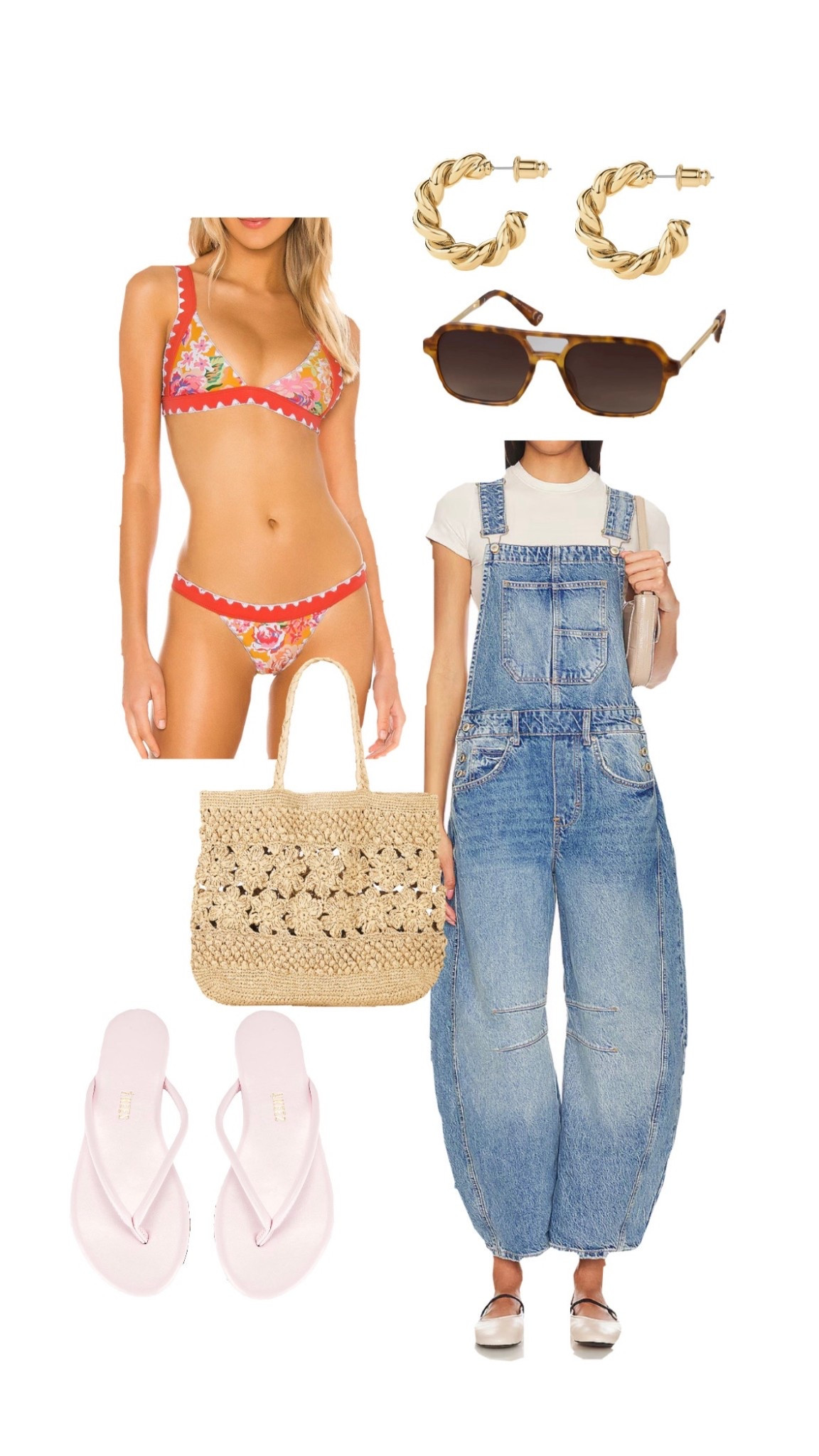 Beach outfits, shopping outfits, summer clothing, Charleston outfit inspo, cute summer outfits, coastal outfits, jeans, pink puff sleeve top, wicker bag, golden shoes, bikinis, tropical outfits, overalls, swimsuits, flip flops  

#LTKTravel #LTKootd #LTKdayinmylife

#LTKSwim #LTKTravel #LTKootd