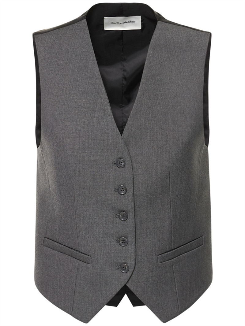 Gelso lyocell blend waistcoat - The Frankie Shop - Women | Luisaviaroma | Luisaviaroma