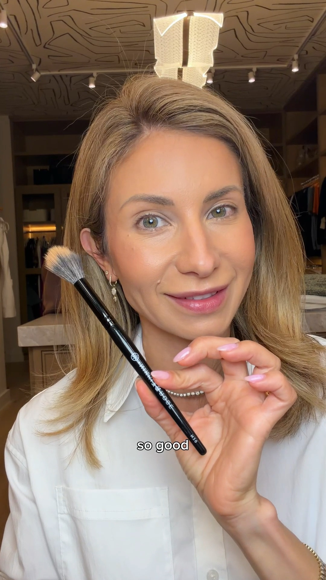 One of my favorite pro makeup tricks.

If you wear cream blush or bronzer, lightly diffusing the edges with a small amount of loose powder helps soften the blend and keeps everything looking fresh and in place all day.

I've linked the brush and products I use here!

PRODUCTS 
- BK Beauty x Nikki La Rose N20 Brush 
- Huda Beauty Easy Bake Loose Baking & Setting Powder

#LTKOver40 #LTKBeauty
