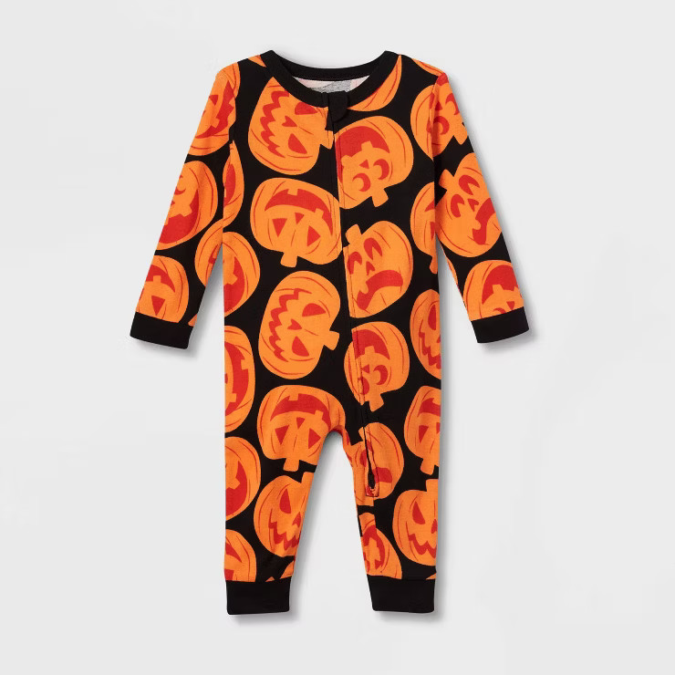 Baby Halloween Pumpkins Snug Fit Matching Family Pajama - Hyde & EEK! Boutique™ Orange | Target