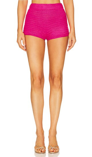 Crochet Shorts in Fuschia | Revolve Clothing (Global)