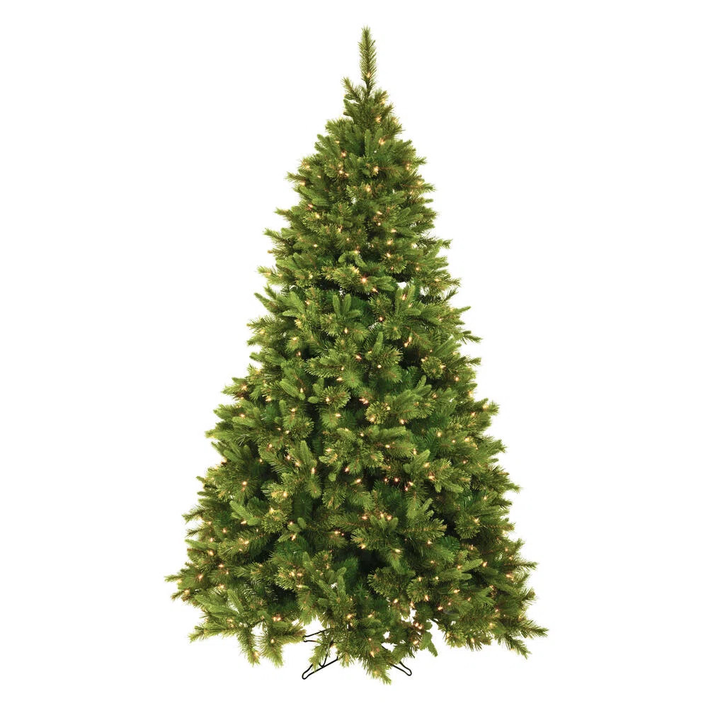 Vickerman 15' Cashmere Pine Slim Tree with 7078 Tips, 2650 Led Mini Warm White Clear Lights | Wayfair North America