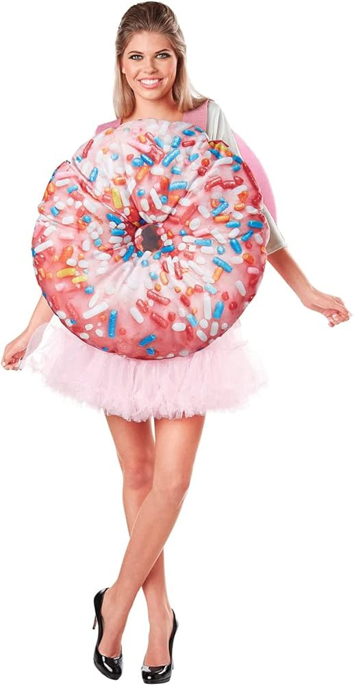 Seasons Inc Womens Teen Girls Pink Donut Costume - Overlay, One Size Fits Most | Amazon (US)