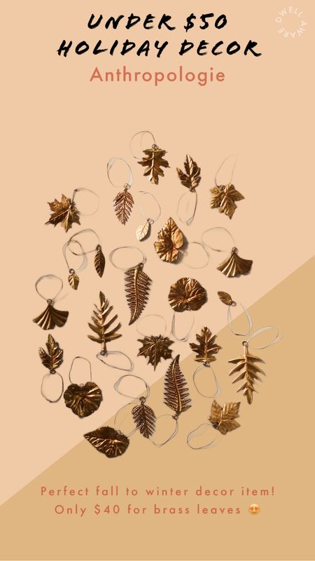 Such a beautiful decor item that can transition from fall to winter!! Perfect for fall decor styling then you can put these brass leaf beauties on the tree 😍🎄 

#LTKunder50 #LTKhome #LTKHoliday
