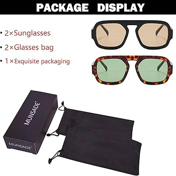 Trendy Square Aviator Sunglasses for Women Flat Top Designer Stylish Frame Sun Glasses Vintage Sh... | Amazon (US)