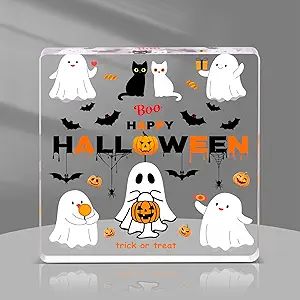 DIFFUNY Cute Halloween Decorations Indoor, Funny Halloween Gifts, Acrylic Engraved Happy Hallowee... | Amazon (US)