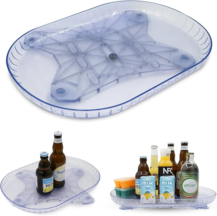 Lazy Susan Turntable Organizer for Refrigerator Rectangle Fridge Organizers and Storage Refrigera... | Amazon (US)