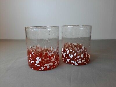 Jolly Confetti Collection Clear White Red Speckles Bubbles Glasses Home Studio | eBay US