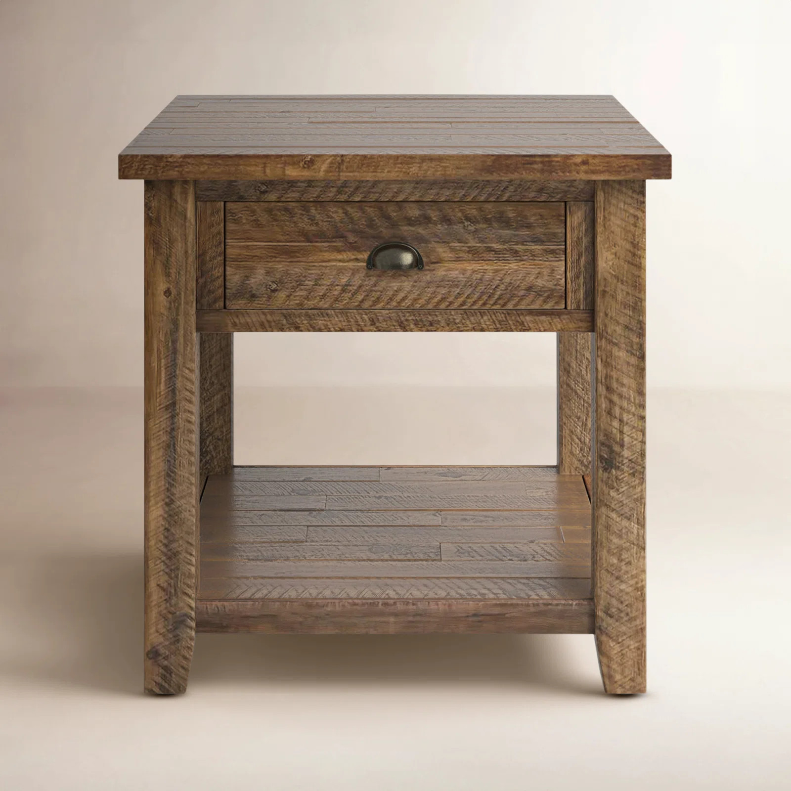 Castile Solid Wood End Table with Storage | Birch Lane