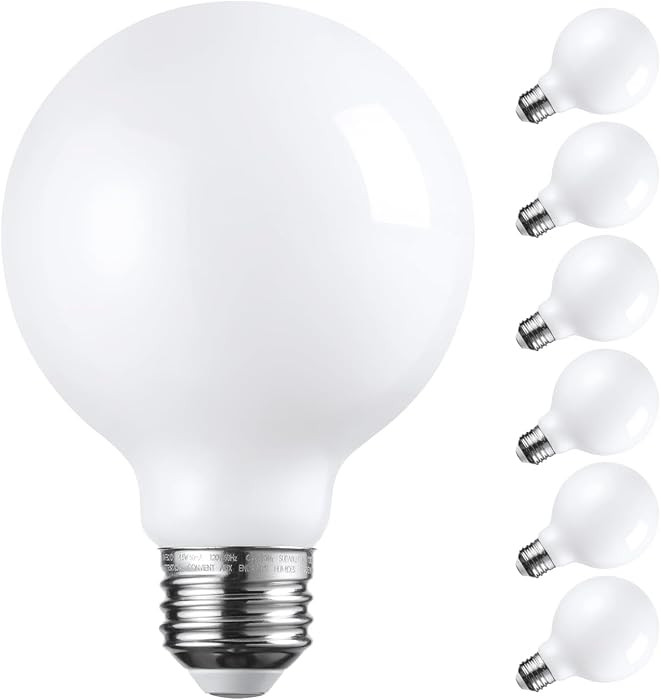 TORCHSTAR 6-Pack G25 Globe Light Bulbs LED Dimmable 2700K Soft White | Amazon (US)