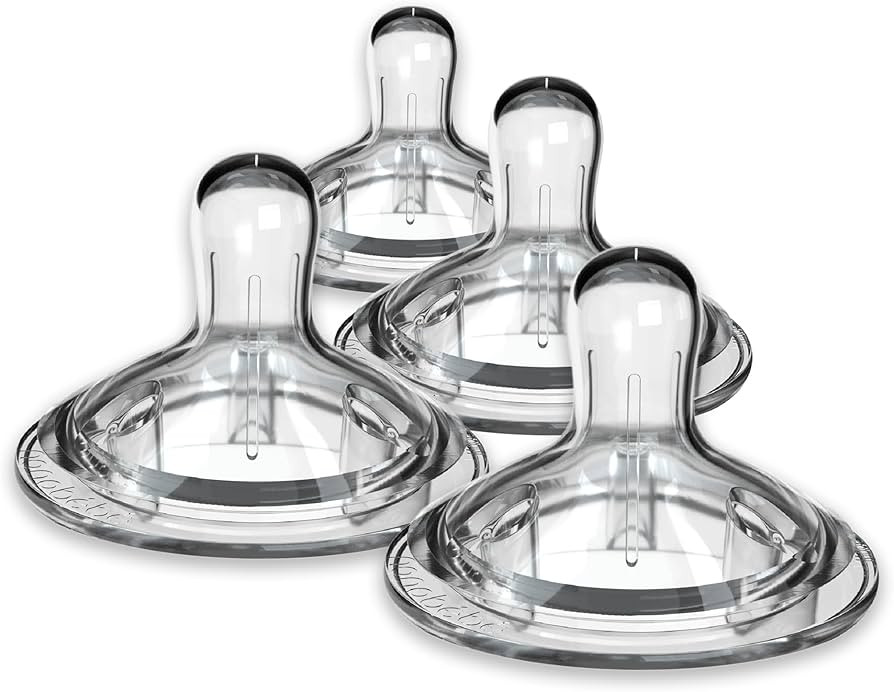 Nanobebe Nipples Baby Bottle Nipples, Silicone Nipple, Triple Vented, Ready to Use, 4 Pack, Fast ... | Amazon (US)