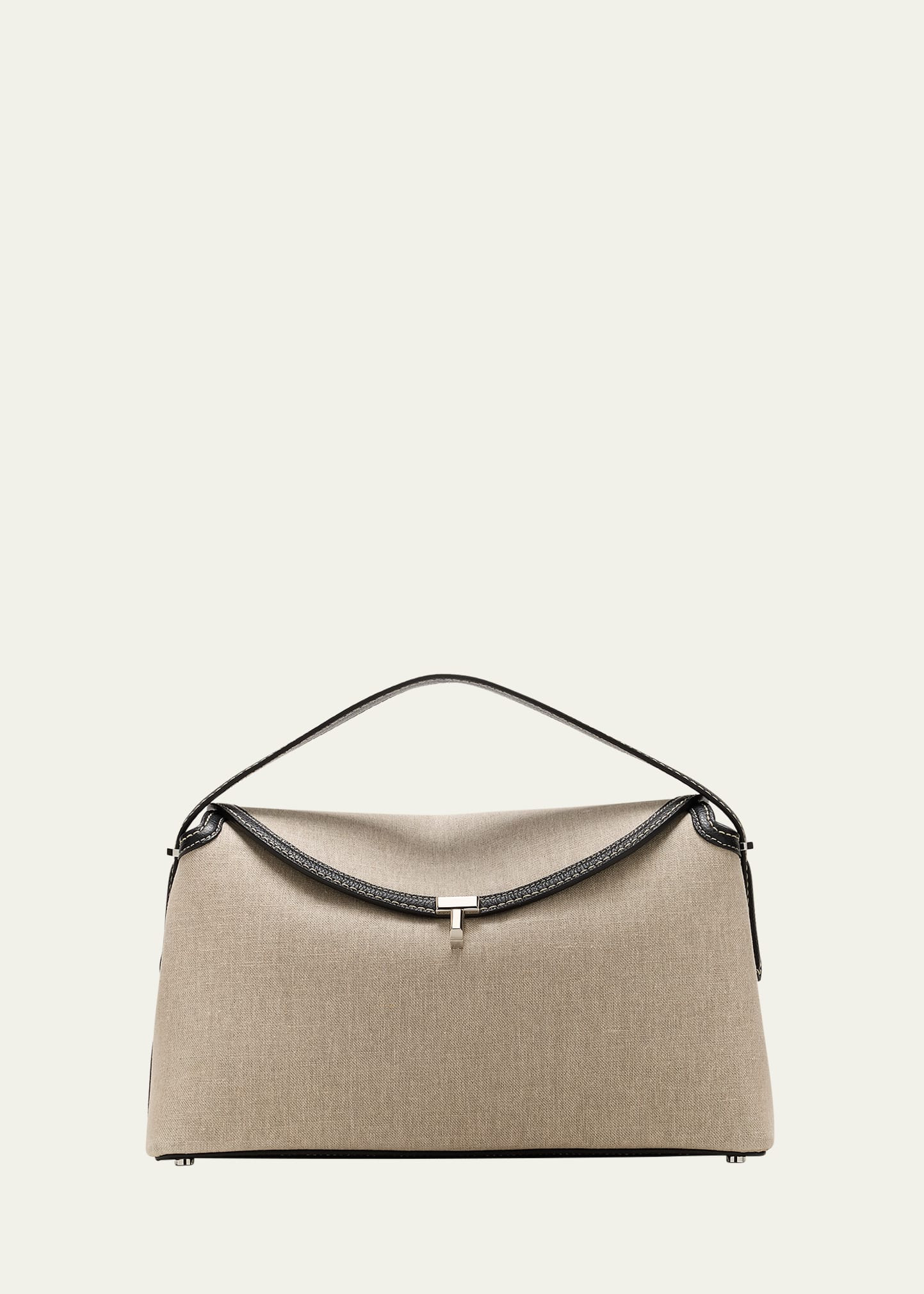 Toteme T-Lock Canvas Top-Handle Bag | Bergdorf Goodman