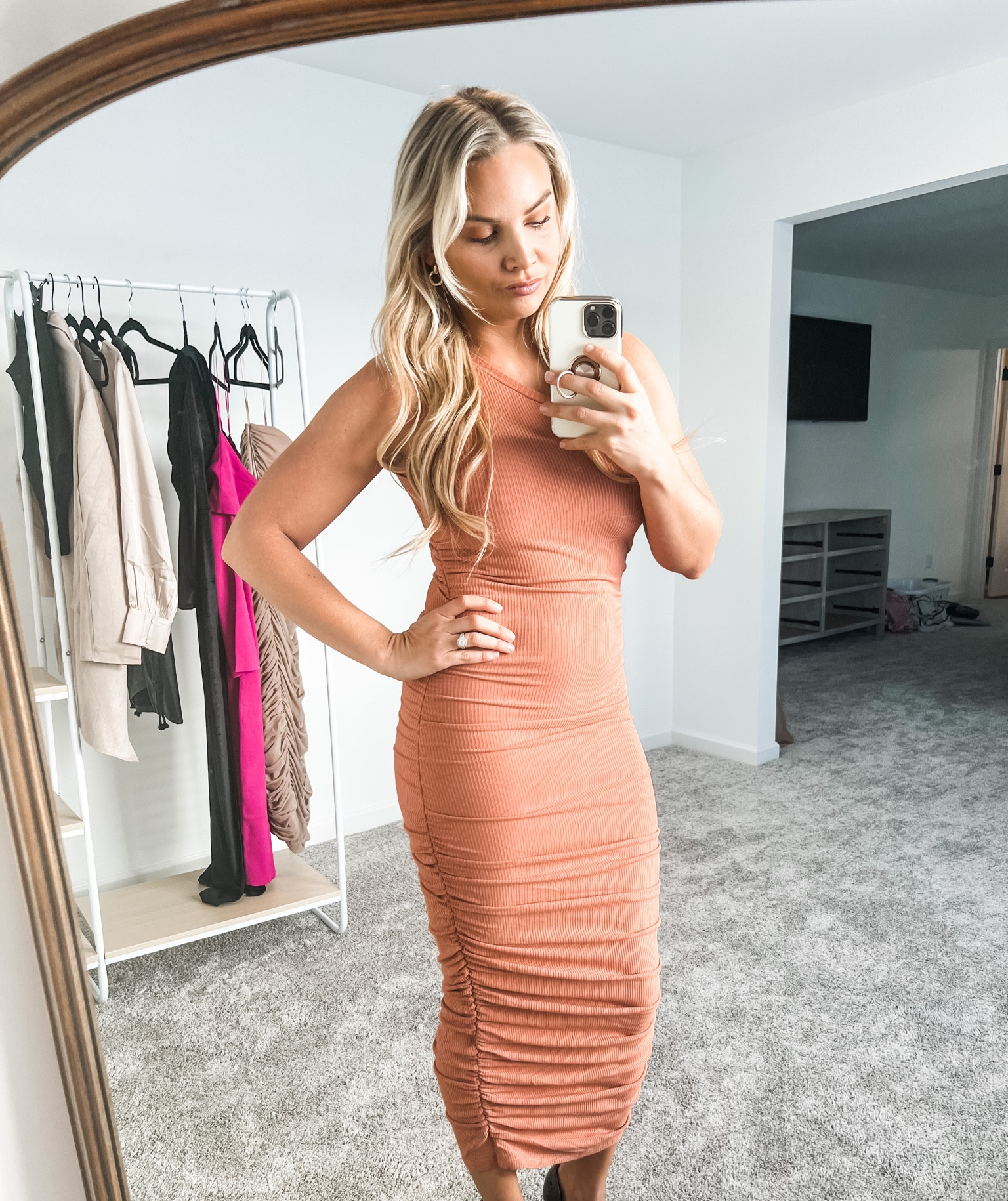 Vici date night dress, causal dress, vacation dress, night out dress, ribbed dress, one shoulder dress. Jewelry, necklace, earrings. Women’s clothes.

#LTKstyletip #LTKsalealert #LTKunder100