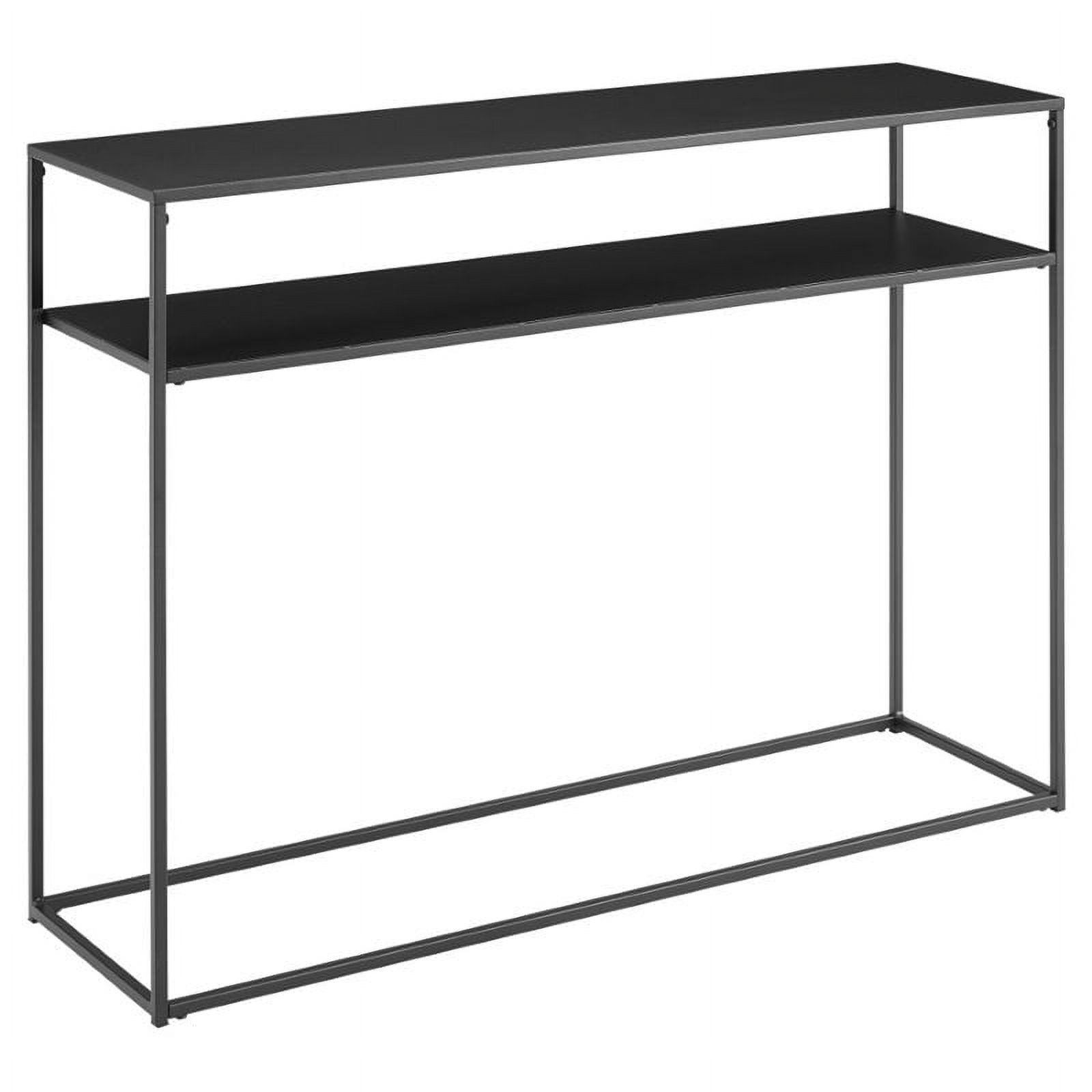 Bowery Hill Contemporary Metal Console Table in Matte Black | Walmart (US)
