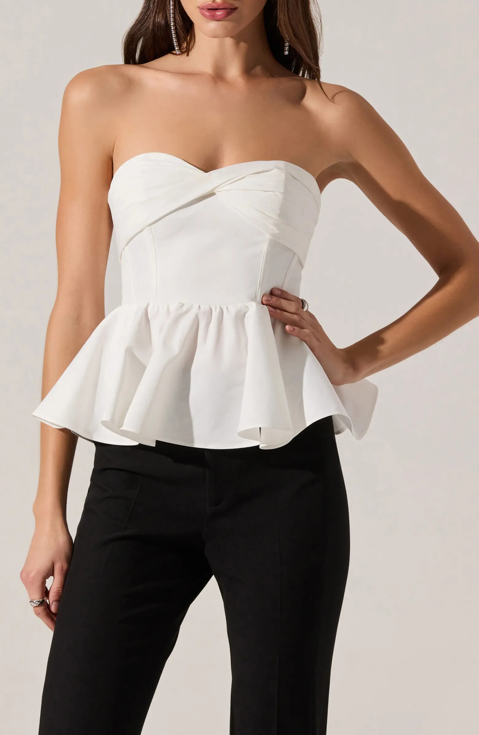 Melia Strapless Peplum Top | Nordstrom