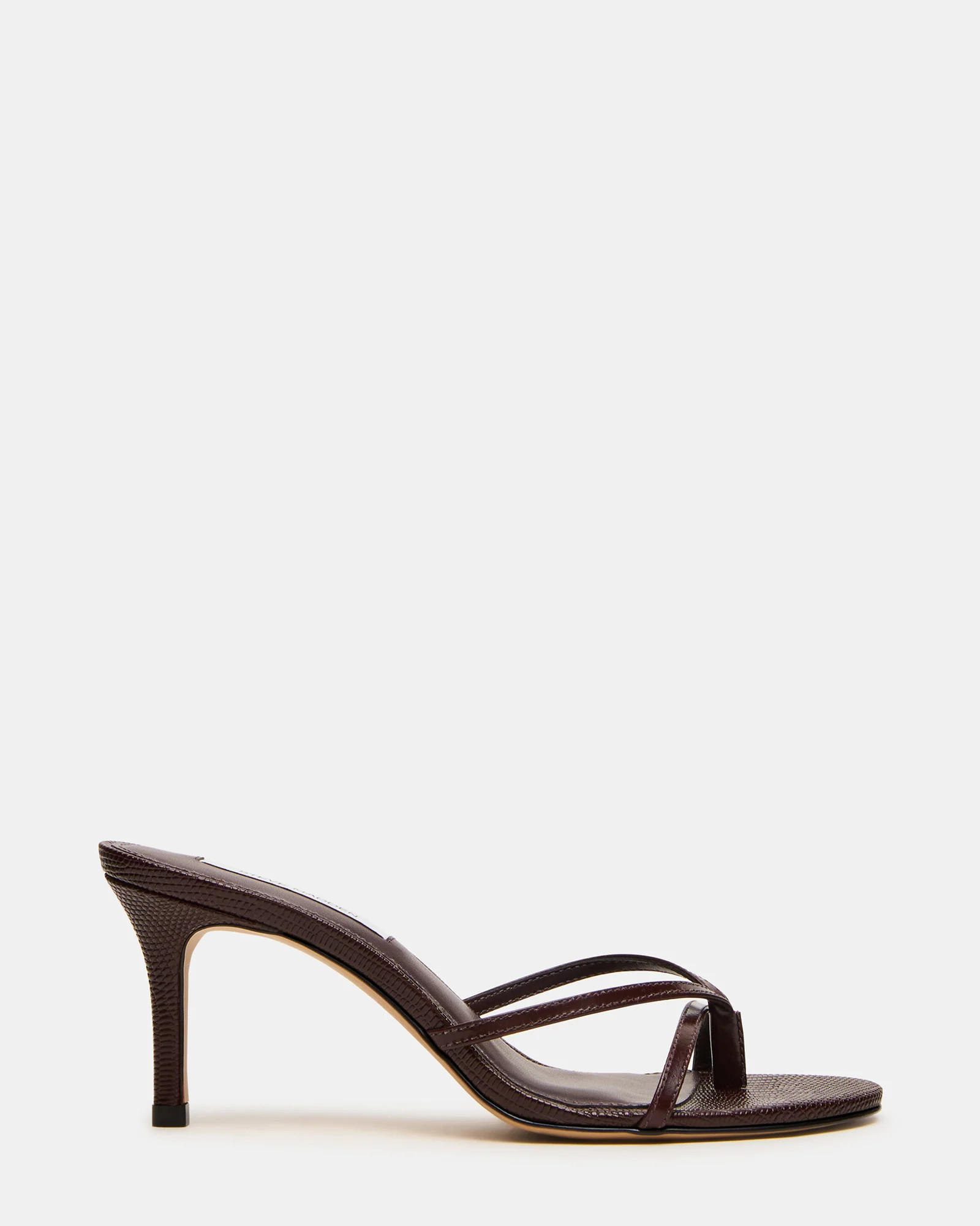 Steve Madden Women's Clari Dark Cherry Leather Thong Heels - Wine - Size 8.5 | Steve Madden (US)