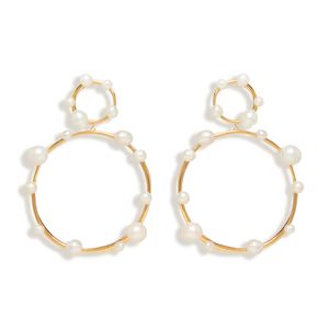Isla Pearl Drop Earrings White Gold | Mignonne Gavigan