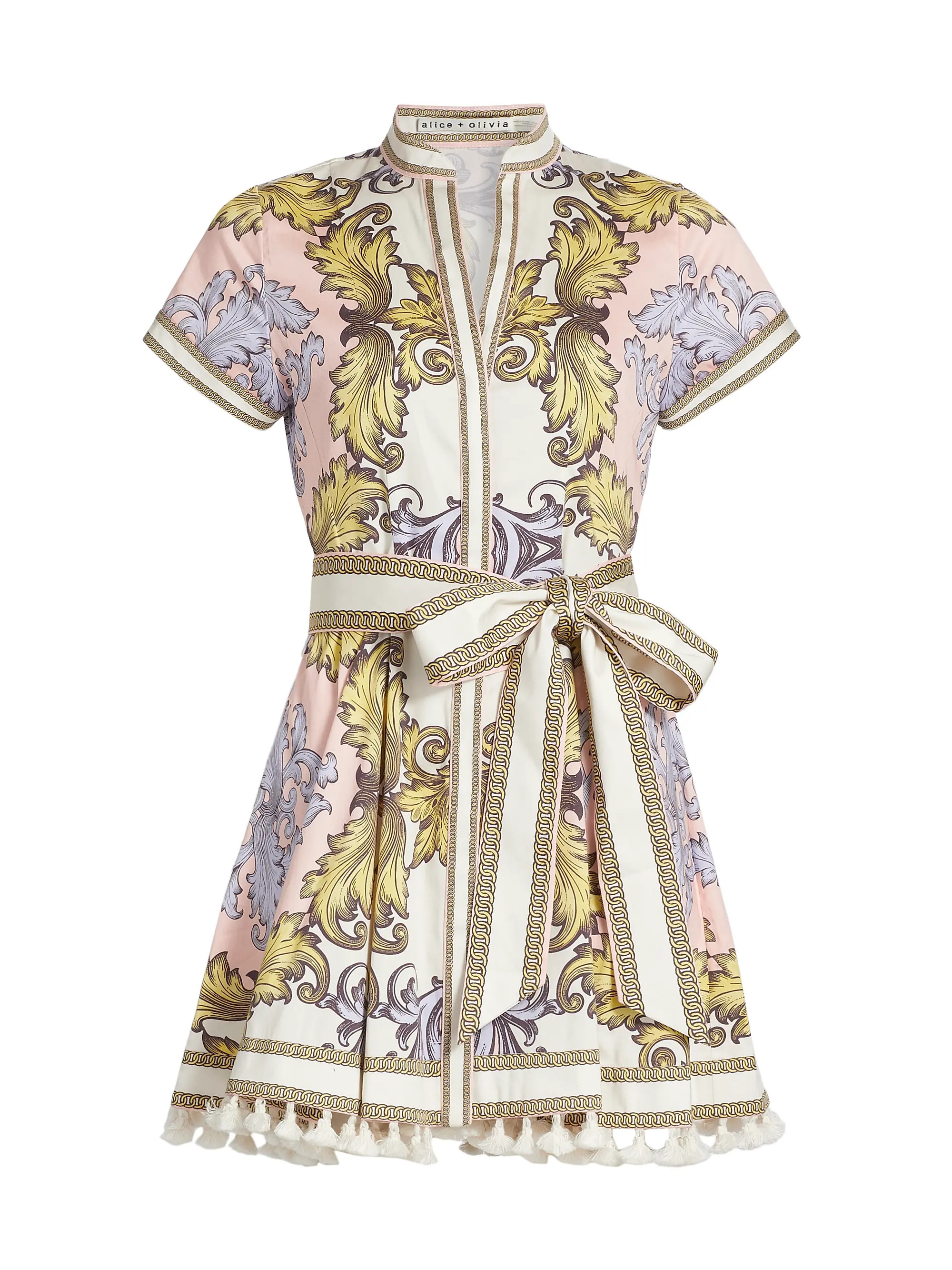 Lucy Filigree Belted Minidress | Saks Fifth Avenue